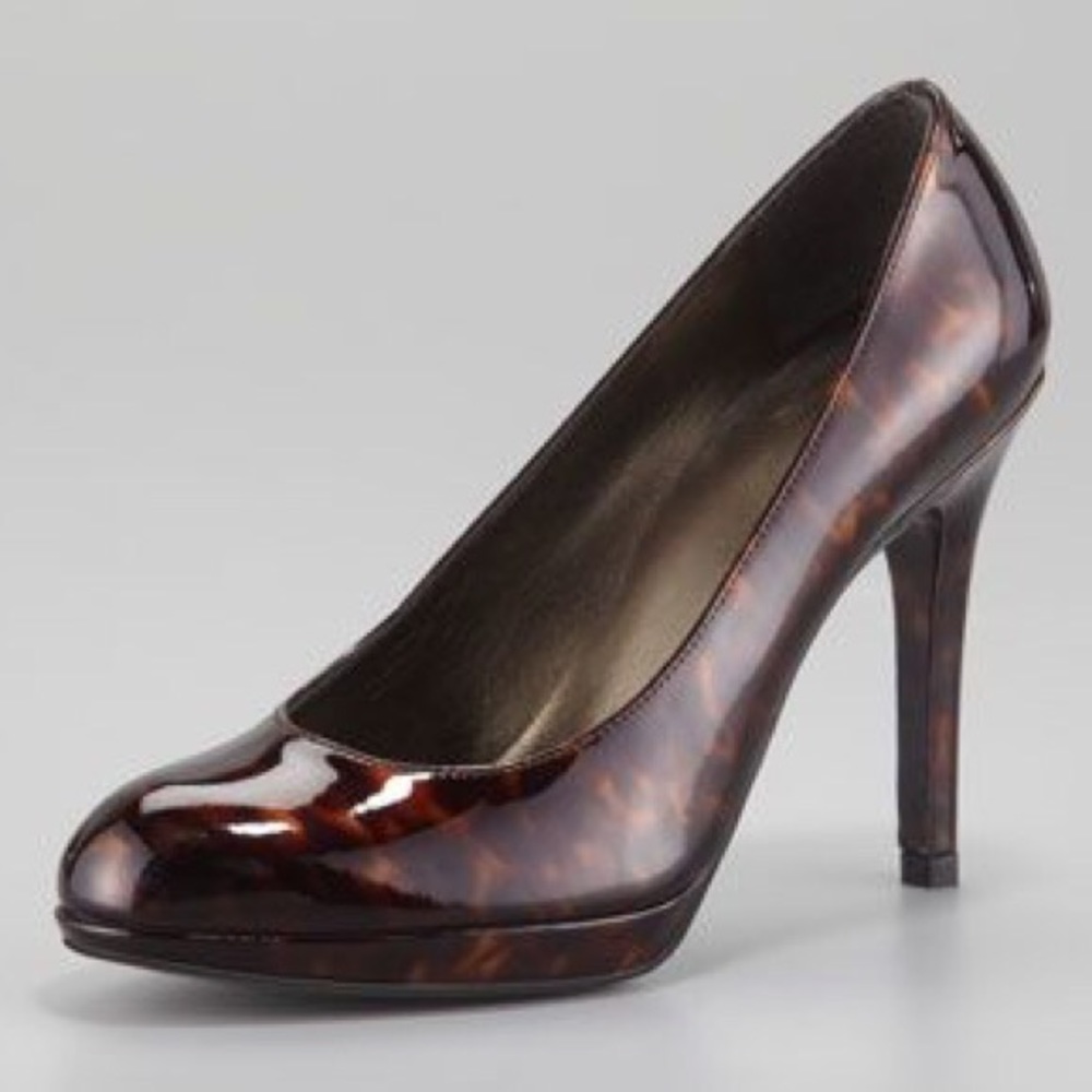 Stuart Weitzman Tortoise Shell Platswoon Pumps - image 1